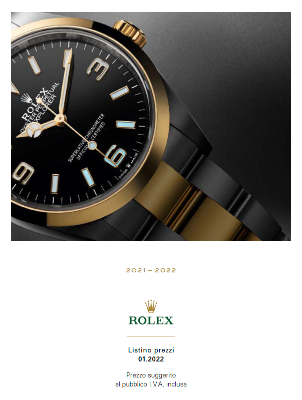 Prijslijst 2025 rolex 2021